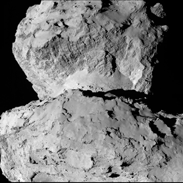 Comet Churi's nucleus observed by the Rosetta probe