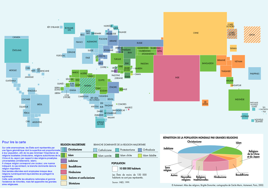 religions carte du monde